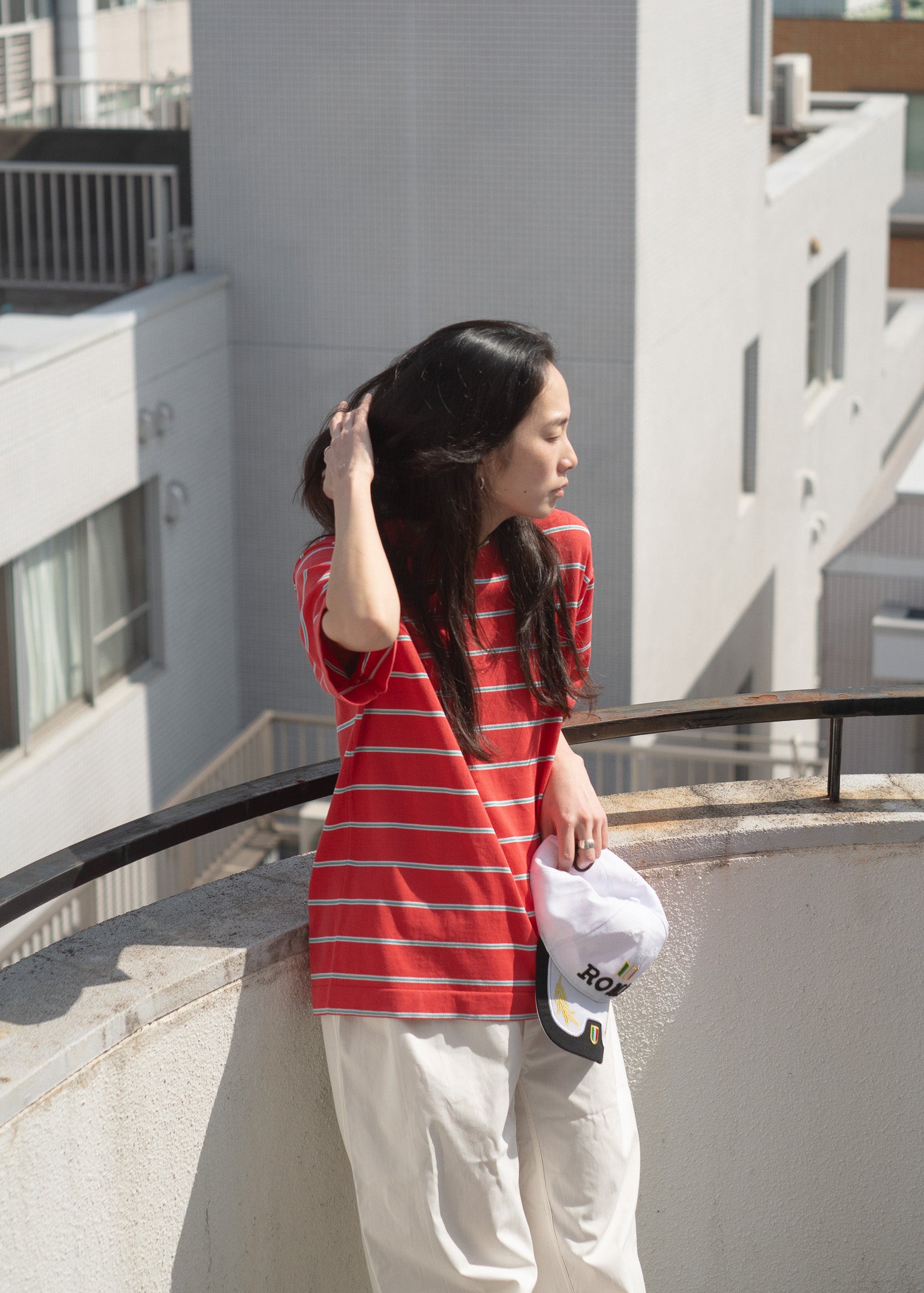 CENTRE TEE　Striped